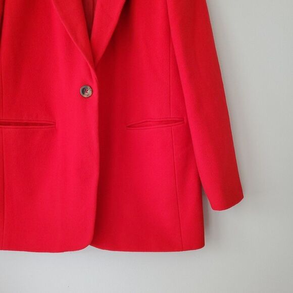 Pursuits LTD Red Wool Cashmere Blend Vintage Blazer Front Pockets Womens 10 - Picture 3 of 9